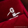 Wholesale Women's Copper Ring With English Alphabet Microinlaid Zircon And Electroplating Fashion Style