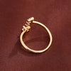Wholesale Women's Copper Ring With English Alphabet Microinlaid Zircon And Electroplating Fashion Style