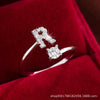 Wholesale Women's Copper Ring With English Alphabet Microinlaid Zircon And Electroplating Fashion Style