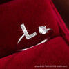 Wholesale Women's Copper Ring With English Alphabet Microinlaid Zircon And Electroplating Fashion Style