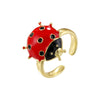 Wholesale Women's Copper Ring With Fruit Shape And Dripping Oil Design Creative And Colorful