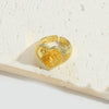 Wholesale Women's Copper Ring With Geometric Design And Zirconia Minimalist Style