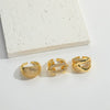 Wholesale Women's Copper Ring With Geometric Design And Zirconia Minimalist Style