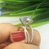 Wholesale Women's Copper Ring With Geometric Pattern And Inlaid Zircon