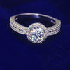 Wholesale Women's Copper Ring With Geometric Zircon Design Light Luxury Style