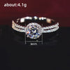 Wholesale Women's Copper Ring With Geometric Zircon Design Light Luxury Style