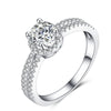 Wholesale Women's Copper Ring With Geometric Zircon Design Light Luxury Style