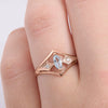 Wholesale Women's Copper Rings Inlaid With Horse Eye Zircon Geometric V Shaped Classic Diamond Style