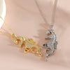 Wholesale Women's Copper Seahorse Animal Pattern Electroplated Necklace O Word Chain