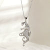Wholesale Women's Copper Seahorse Animal Pattern Electroplated Necklace O Word Chain