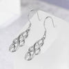 Wholesale Women's Copper 925 Silver Ear Hook Hollow Geometric Ear Drop Goldplated Earrings