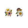 Wholesale Women's Copper Simple Geometric Daisy Flower Earrings With Electroplating