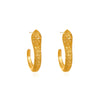 Wholesale Women's Copper Snake Ear Ring With Microinlaid Zircon And Electroplating Animal Zodiac Style