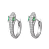 Wholesale Women's Copper Snake Ear Ring With Microinlaid Zircon And Electroplating Animal Zodiac Style