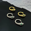 Wholesale Women's Copper Snake Ear Ring With Microinlaid Zircon And Electroplating Animal Zodiac Style