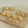 Wholesale Women's Copper Square Geometric Personality Electroplated Earrings Jewelry