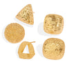 Wholesale Women's Copper Square Geometric Personality Electroplated Earrings Jewelry