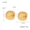 Wholesale Women's Copper Square Geometric Personality Electroplated Earrings Jewelry