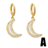 Wholesale Women's Copper Star Moon Earrings