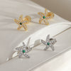 Wholesale Women's Copper Star Shaped Electroplated Starfish Earrings Little Fresh Style