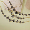 Wholesale Women's Copper Starshaped Retro Hiphop Snake Print Leopard Print Love Necklace With Dripping Oil Design