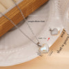 Wholesale Women's Copper Titanium Steel Love Simple Temperament Peach Heart Pendant Doublesided Clavicle Chain Jewelry With Electroplating And Mixed Gemstone Inlay