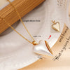 Wholesale Women's Copper Titanium Steel Love Simple Temperament Peach Heart Pendant Doublesided Clavicle Chain Jewelry With Electroplating And Mixed Gemstone Inlay