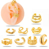 Wholesale Women's Copper Ushape Electroplated Ear Clip Without Ear Hole Puncture