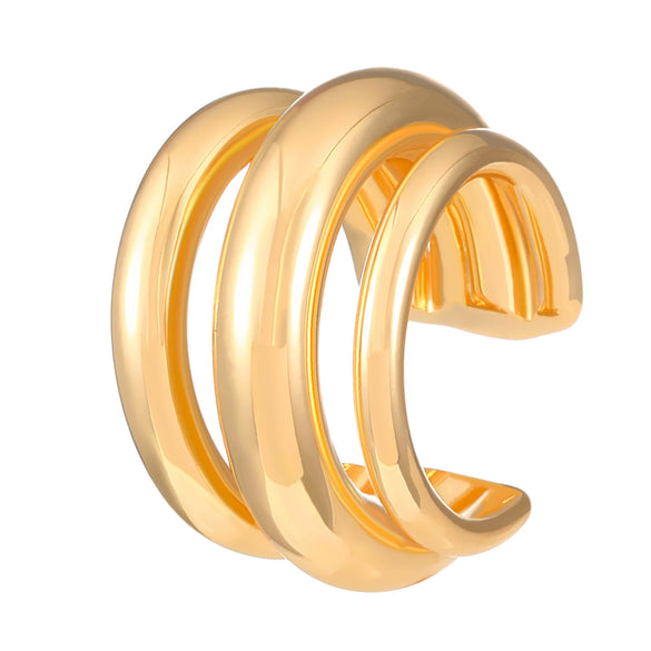 Wholesale Women's Copper Ushape Geometric Electroplated Ear Clips