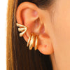 Wholesale Women's Copper Ushape Geometric Electroplated Ear Clips