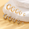 Wholesale Women's Copper Ushape Geometric Electroplated Ear Clips
