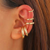 Wholesale Women's Copper Ushape Geometric Electroplated Ear Clips