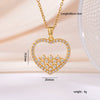 Wholesale Women's Copper Water Drop Zircon Necklace With Heart Shape And Electroplating Process