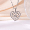 Wholesale Women's Copper Water Drop Zircon Necklace With Heart Shape And Electroplating Process