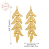 Wholesale Women's Copper Wavy Exaggerated Earrings