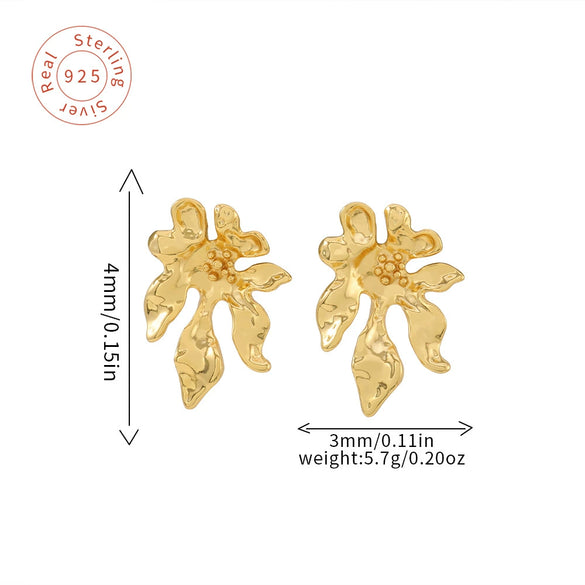 Wholesale Women's Copper Wavy Exaggerated Earrings