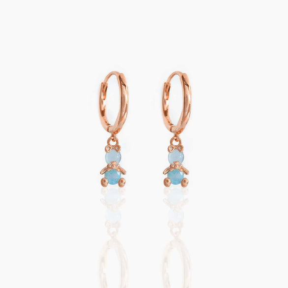 Wholesale Women's Copper Zircon Bear Earrings