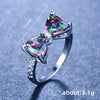 Wholesale Women's Copper Zircon Bow Ring Sweet Cool Style