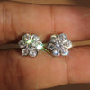Wholesale Women's Copper Zircon Flower Snowflake Earrings Jewelry
