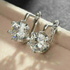 Wholesale Women's Copper Zircon Geometric Round Earrings