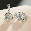 Wholesale Women's Copper Zircon Geometric Round Earrings