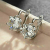 Wholesale Women's Copper Zircon Geometric Round Earrings