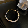 Wholesale Women's Copper Zircon Heart Shape Love Adjustable Bracelet With Real Gold Electroplated Fashion Light Luxury Design