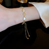 Wholesale Women's Copper Zircon Heart Shape Love Adjustable Bracelet With Real Gold Electroplated Fashion Light Luxury Design