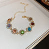 Wholesale Women's Copper Zircon Heart Shape Love Adjustable Bracelet With Real Gold Electroplated Fashion Light Luxury Design