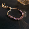 Wholesale Women's Copper Zircon Heart Shape Love Adjustable Bracelet With Real Gold Electroplated Fashion Light Luxury Design