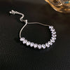 Wholesale Women's Copper Zircon Heart Shape Love Adjustable Bracelet With Real Gold Electroplated Fashion Light Luxury Design