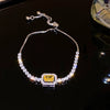 Wholesale Women's Copper Zircon Heart Shape Love Adjustable Bracelet With Real Gold Electroplated Fashion Light Luxury Design