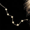 Wholesale Women's Copper Zircon Inlaid Fourpetal Flower Geometric Sweet Style Bracelet Real Gold Electroplated