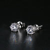 Wholesale Women's Copper Zircon Inlaid Geometric Earrings Fashion Jewelry